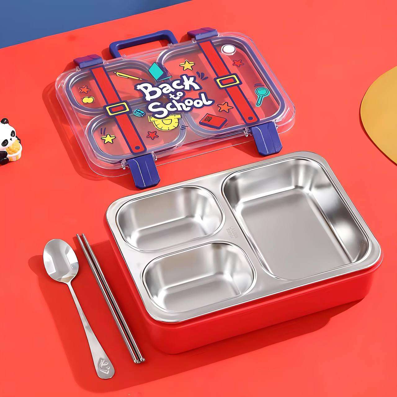 TrioFeast 🍱✨Bento Lunch Box (3 Compartment) (Leak Proof)