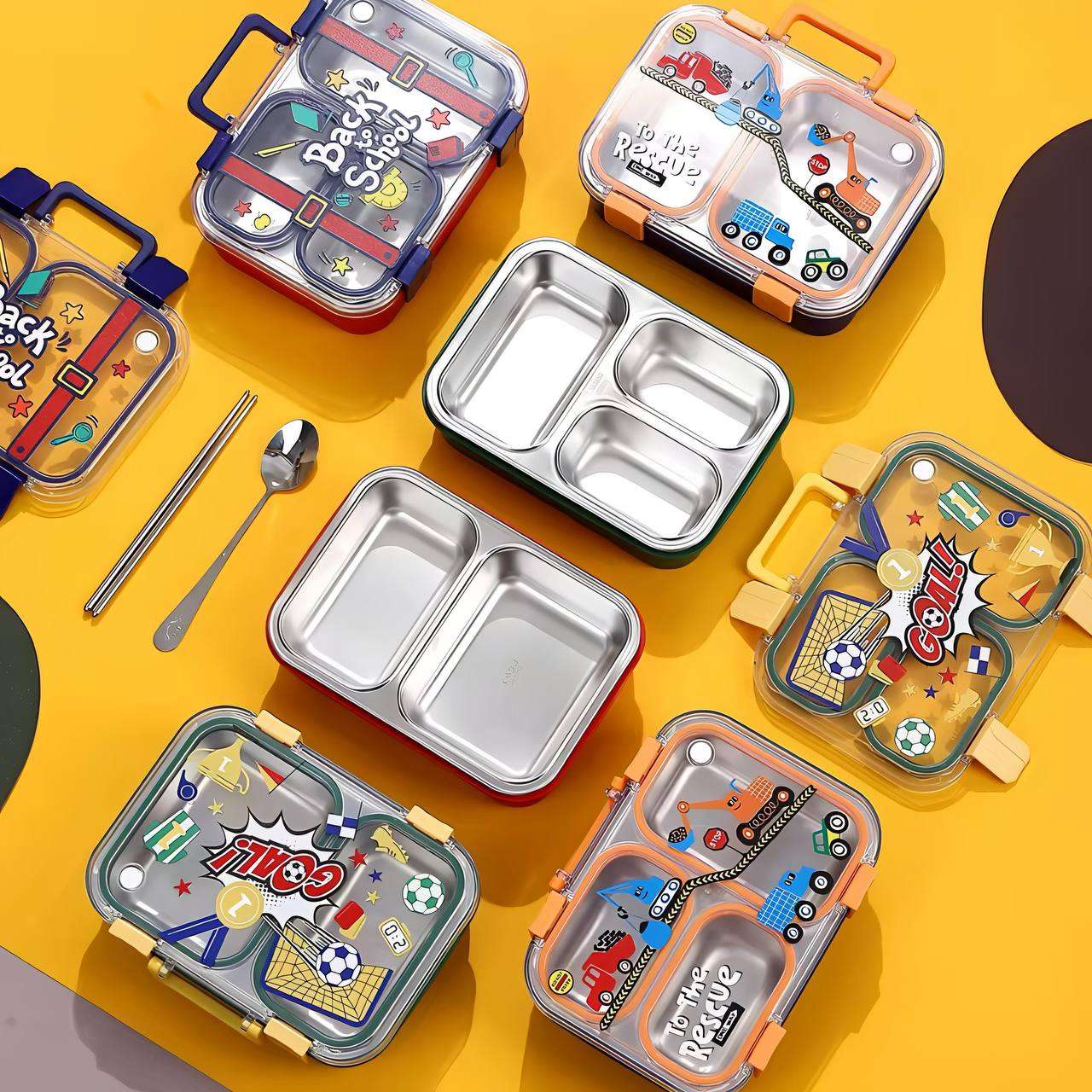 TrioFeast 🍱✨Bento Lunch Box (3 Compartment) (Leak Proof)