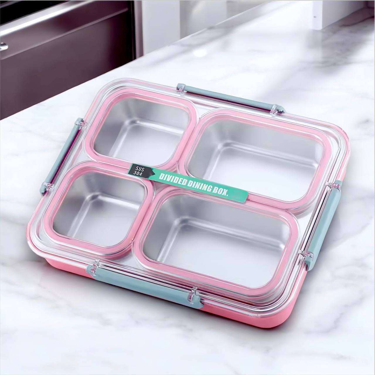 Urban Eats Bento Big Size Lunch Box (4 Compartment)(Leak Proof)