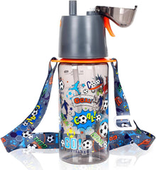 Vest Misting Water Bottle with Straw/Lanyard for School Boys / Girls