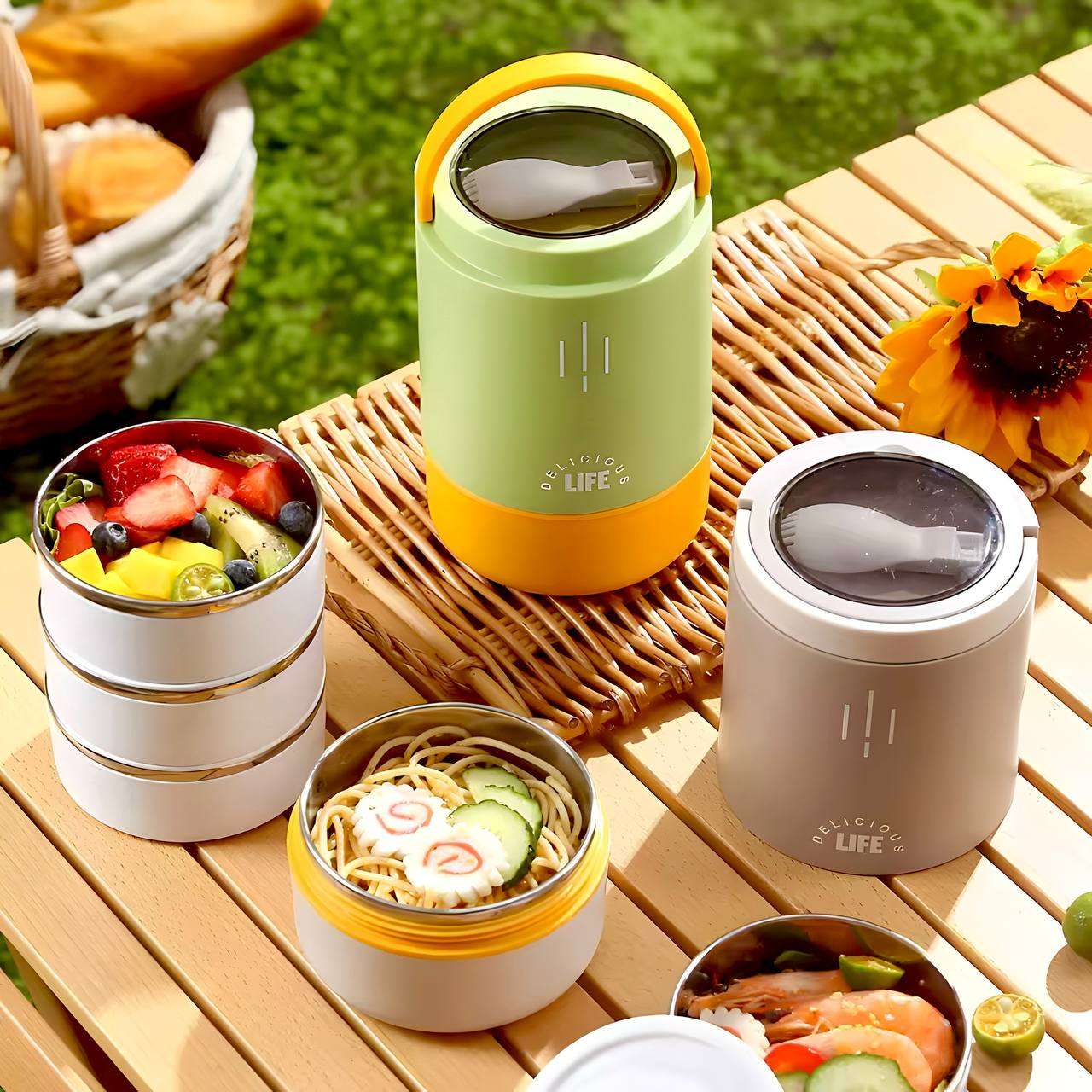 YumMate Thermal Lunch 🥗 Box – 900 ML