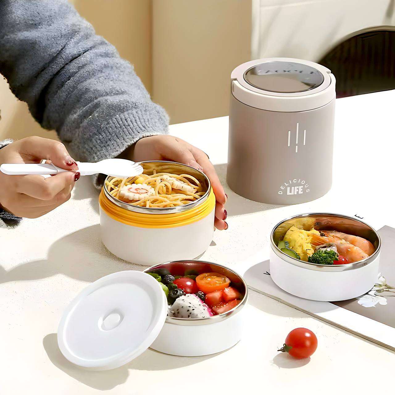 YumMate Thermal Lunch 🥗 Box – 900 ML